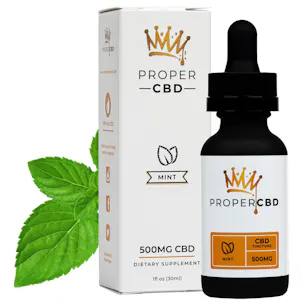 Photo of Mint Flavor Tincture: 500MG's of +99% CBD