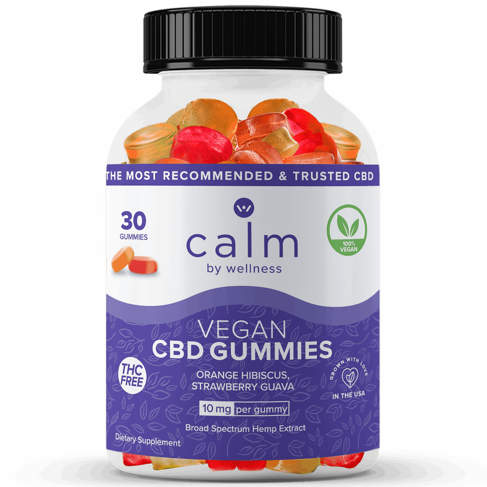 Calm by Wellness Hemp CBD Vegan Gummies Leafly