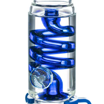 Photo of DankStop | Glycerin Coil Beaker Bong w/ Gold Accents