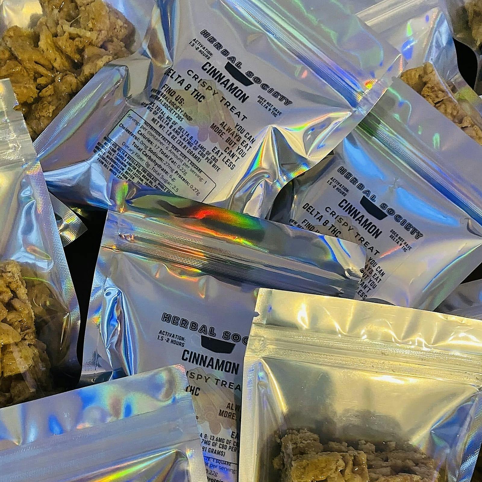 Herbal Society Cinammon Rice Cripsy Treats Delta 8 THC CBD 4 99 