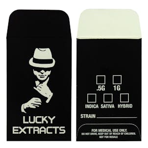 Photo of 25 Lucky Extracts Concentrate Shatter Strain Labels Envelopes #174