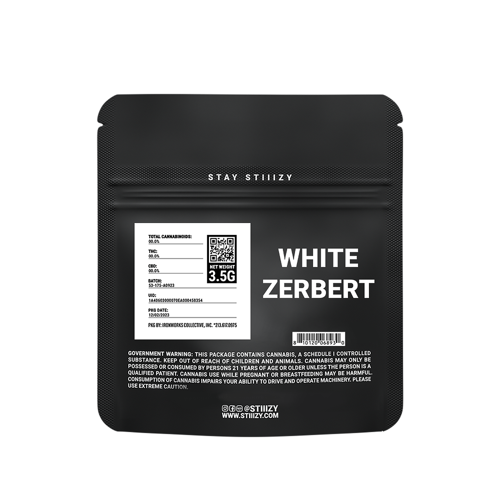 STIIIZY: WHITE ZERBERT BLACK LABEL 3.5G | Leafly