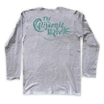 Photo of CALIFORNIA WAVE / SMOKE YOU UP, UNISEX LONG SLEEVE CREW NECK TEE