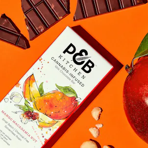 Photo of Mango Macadamia Nut Milk Chocolate Bar | Solventless Rosin