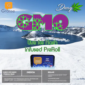Photo of GMO Solventless "LIVE" Ice Hash Infused PreRoll 2g 4 Pack