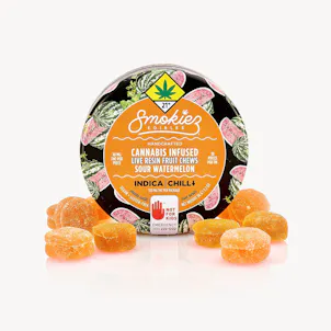 Photo of Sour Watermelon Indica 100mg THC Live Resin Fruit Chews - Washington