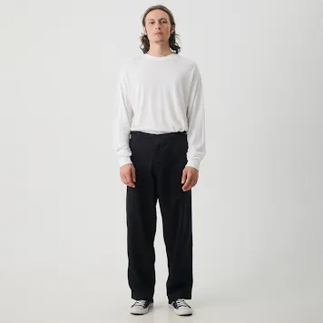 Photo of Afends Mens Chess Club - THC Essentials - Hemp Relaxed Pants - Black