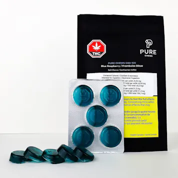 Photo of Pure Chews CBD Blue Raspberry 100