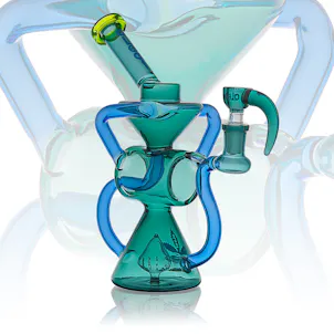 Photo of 9" Uni Cylinder Recycler w/Horn Bowl - Iris