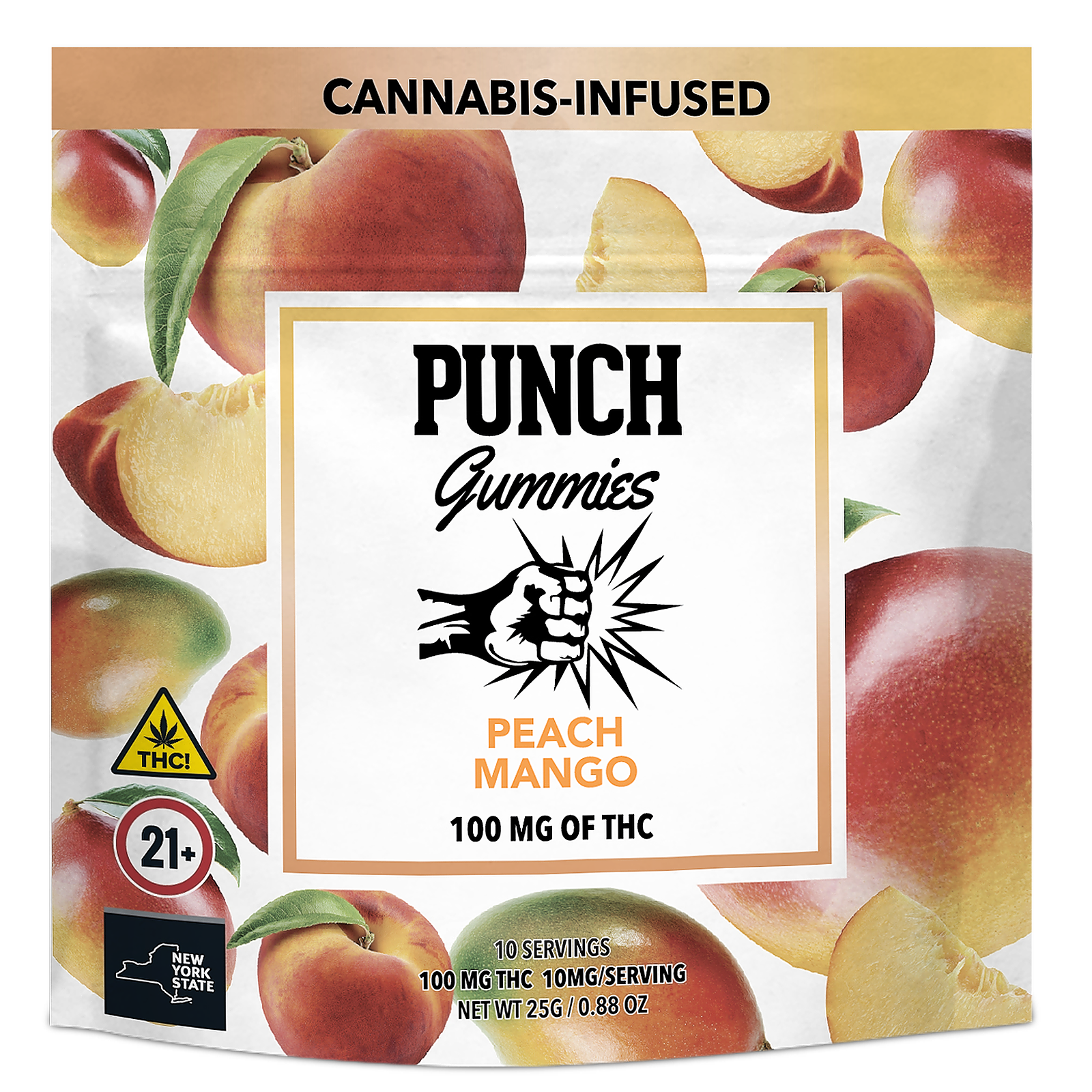 Punch: Peach Mango NY Punch Gummies | Leafly