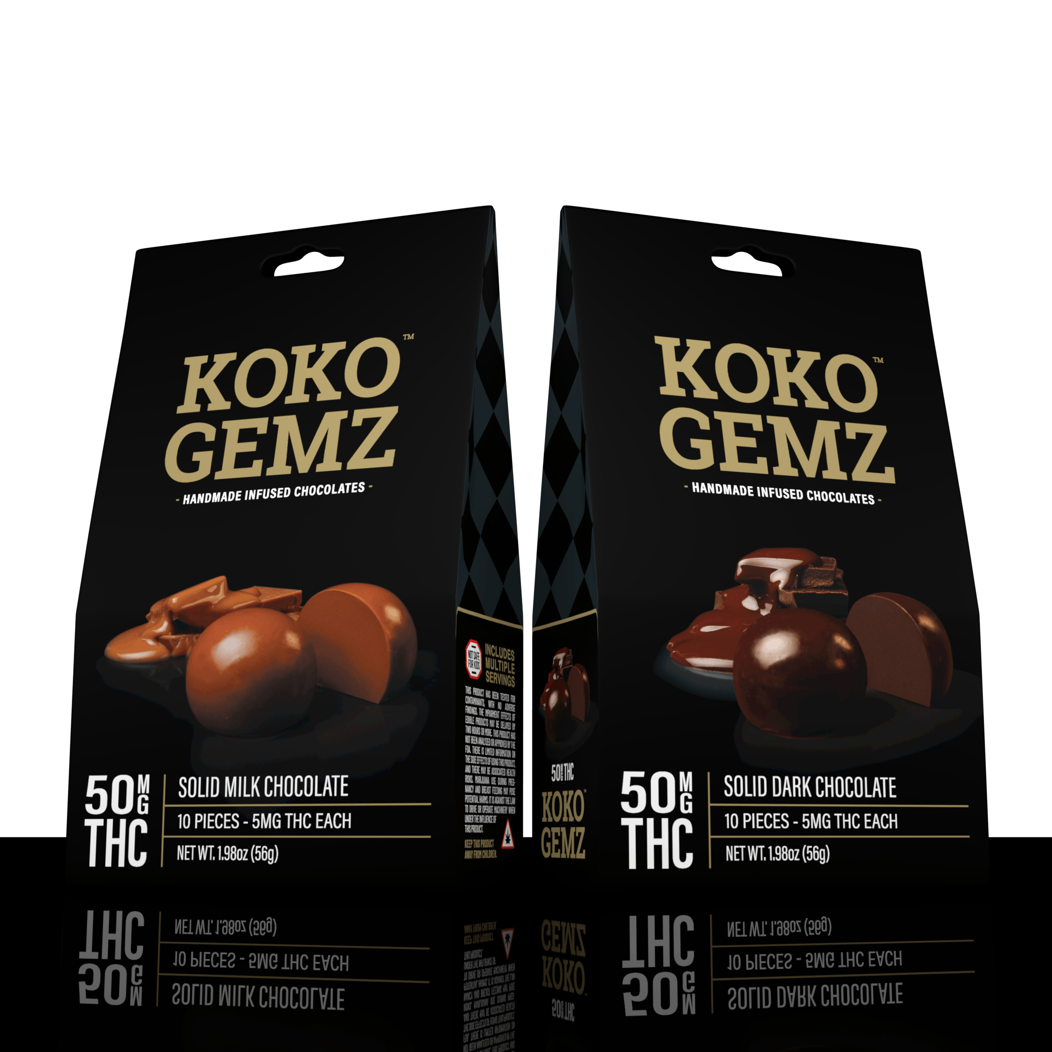 Koko Gemz Dark Chocolate Indica 50mg 10pack Leafly