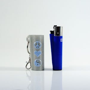 Photo of Terrapin Lighter Case and Keychain "Ying-Yang, Peace and Heart" *Customizable