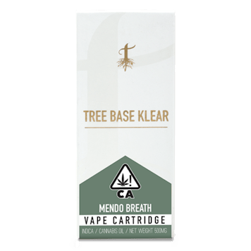 Photo of TREE BASE KLEAR Mendo Breath Vape Cartridge 500mg