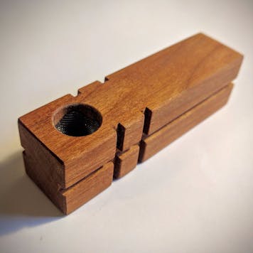 Photo of MAPLE Handmade Wooden Smoking Pipe - Travel Tobacco Pipe w/ Double Cross Accent