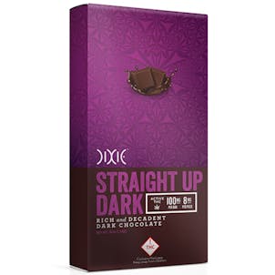 Photo of Straight Up Dark Chocolate Bar - 100mg