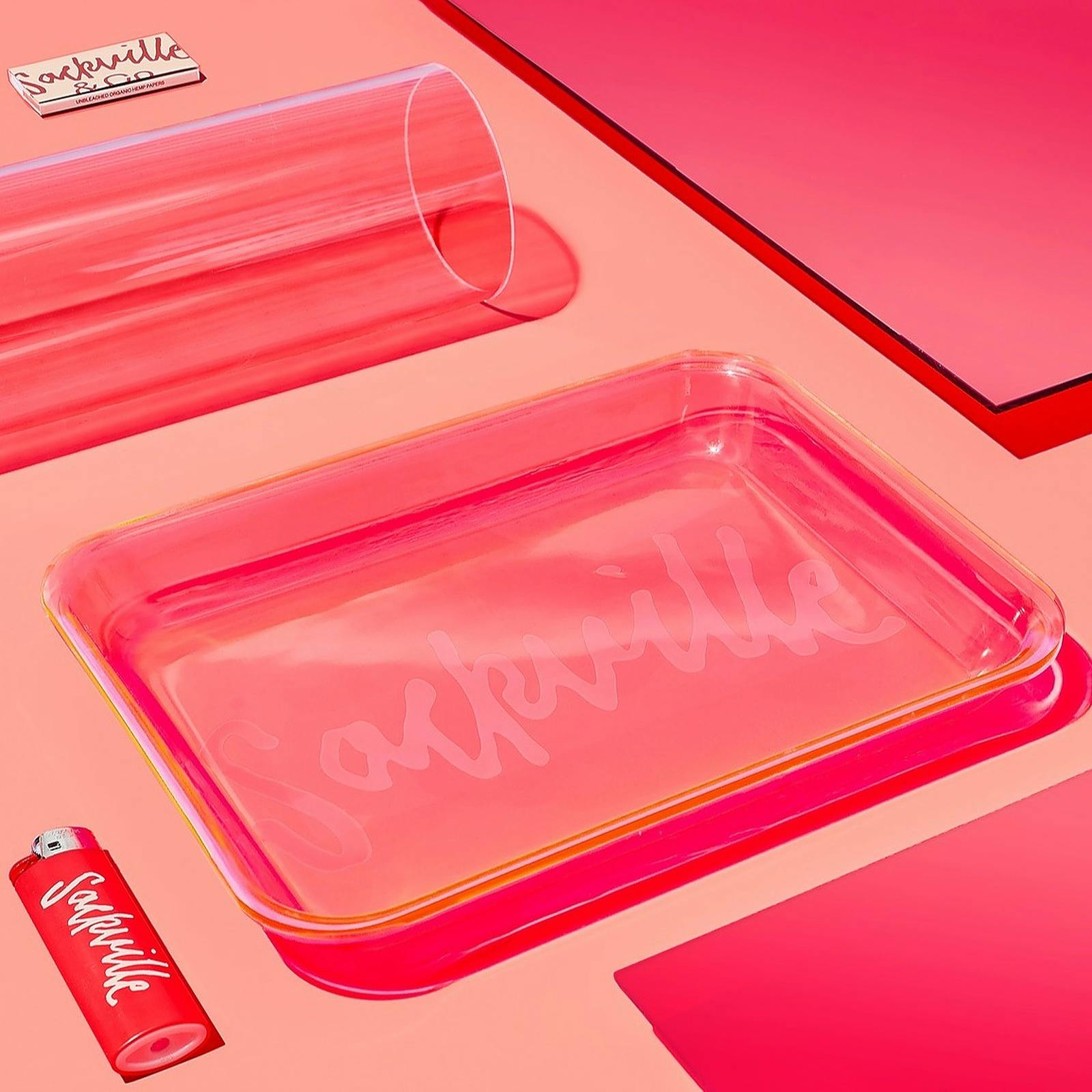 Sackville & Co. Pink Jelly Rolling Tray Leafly