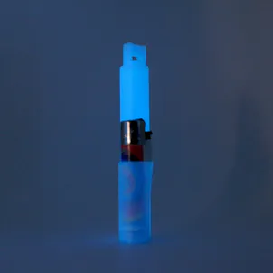 Photo of Glow-in-the-Dark Lighter and Blunt/Joint Travel Case, Neon Blue