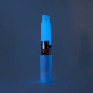 Photo of Glow-in-the-Dark Lighter and Blunt/Joint Travel Case, Neon Blue
