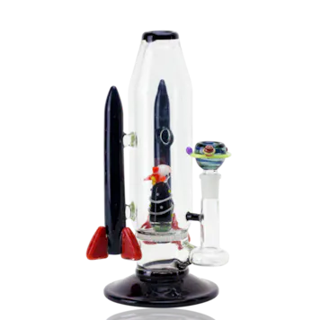 Photo of 9.5" Rocket Ship Themed Dual Use Water Pipe with Dropdown