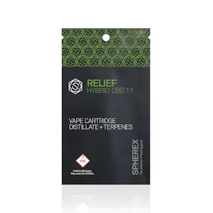 Photo of RELIEF 1:1 CBD 1,000 mg Vape Cartridge