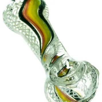 Photo of "Flat Mouth Rasta Swirl" Spoon Pipe