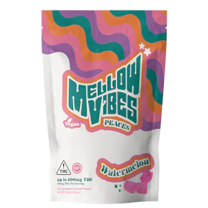 Photo of Mellow Vibes Peaces THC Hard Candies Watermelon 10 Pack