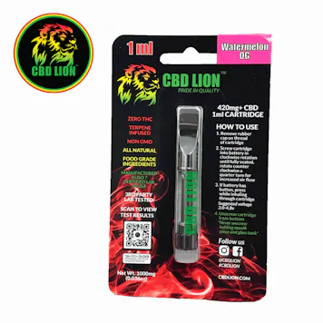 Photo of 420mg Watermelon OG CBD Disposable Cartridge