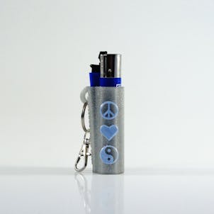 Photo of Terrapin Lighter Case and Keychain "Ying-Yang, Peace and Heart" *Customizable