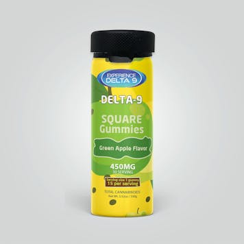 Photo of Delta 9 Square Gummies Green Apple Flavor