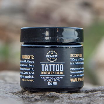 Photo of Remedi Plus Tattoo Recovery Cream CBD Topical Cream - 150mg