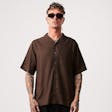 Product image for Afends Mens Daily - THC Essentials - Hemp Cuban Short Sleeve Shirt - Coffee