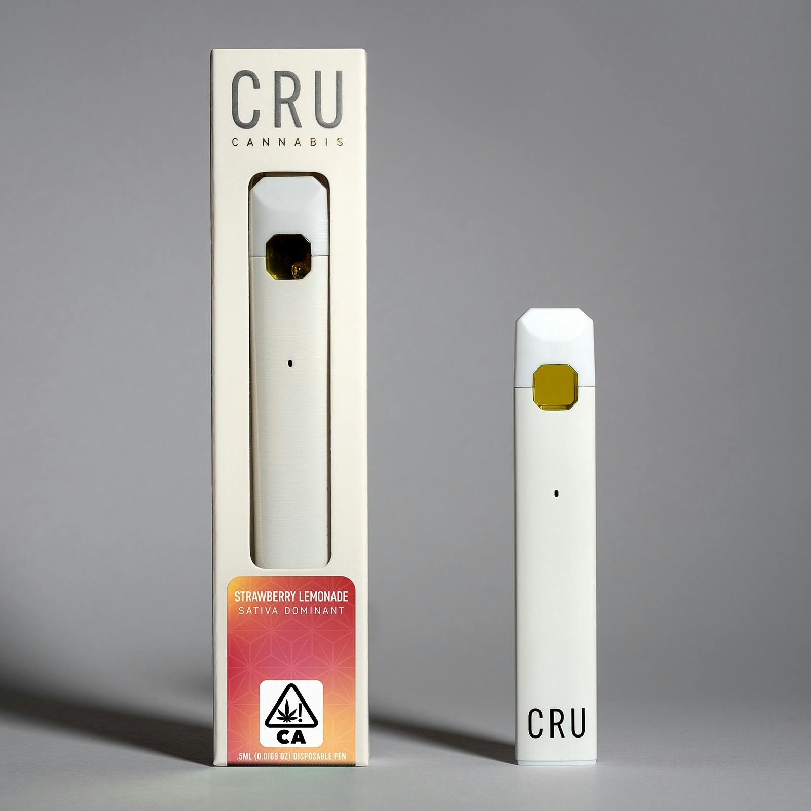 CRU Cannabis Strawberry Lemonade (0.5ml Disposable Pen) Leafly