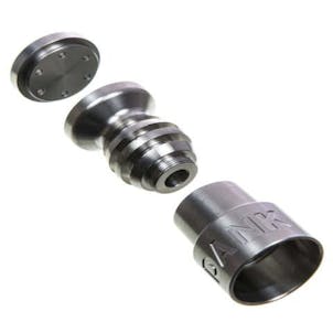 Photo of 14mm/18mm Domeless Titanium Nail with "Showerhead Dish"