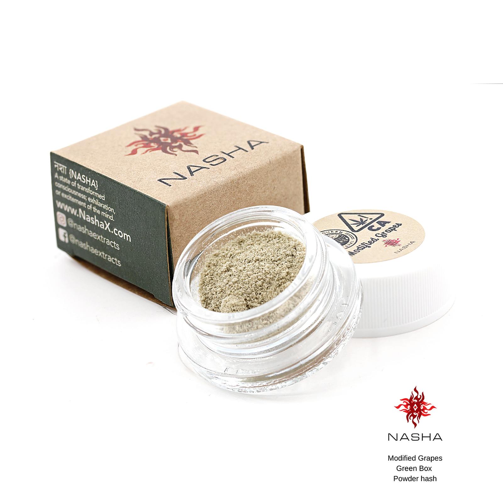 NASHA Modified Grapes by Emerald Queen farms Green Powder Hash Leafly