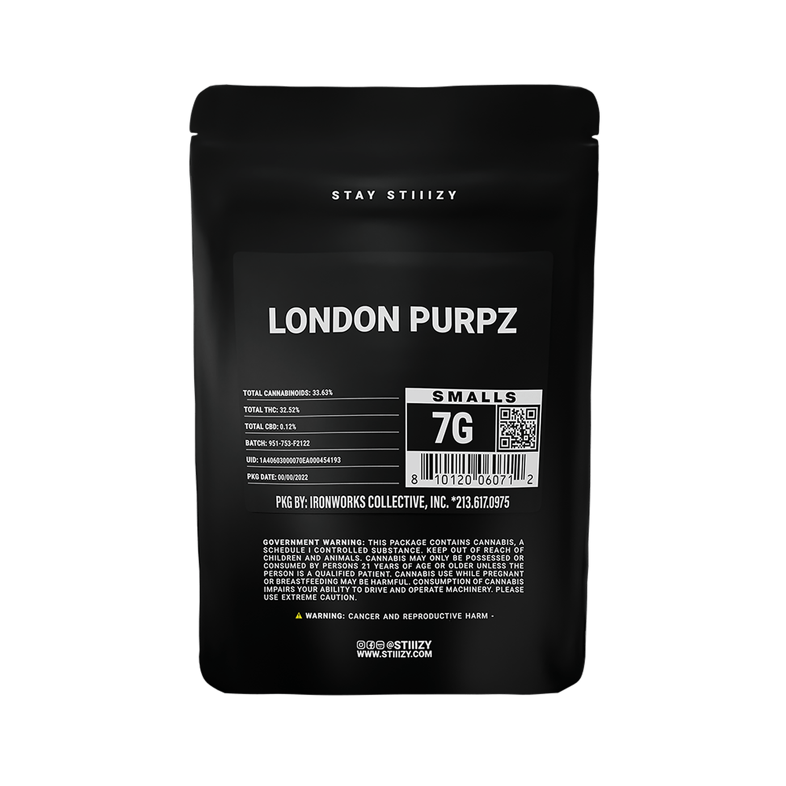 STIIIZY LONDON PURPZ BLACK LABEL 7G Leafly