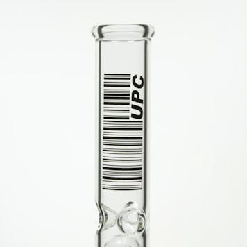Photo of 14" Double Perc Water Pipe- Clear