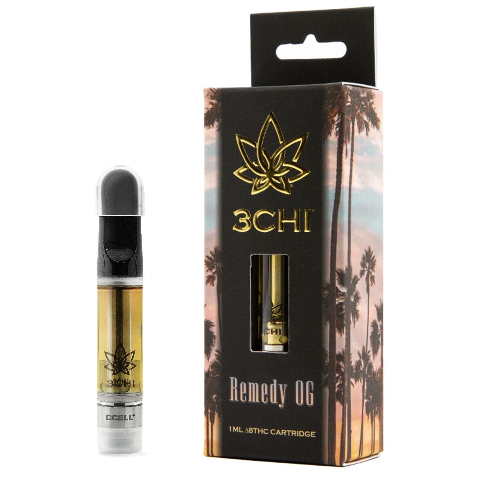 3CHI: Delta 8 THC Vape Cartridge - Remedy OG (CDT) - 1ml | Leafly