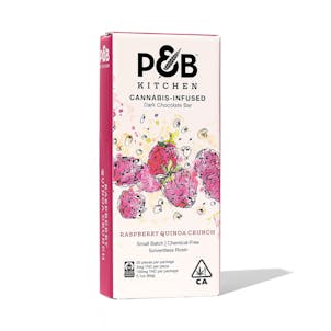 Photo of Raspberry Quinoa Crunch Dark Chocolate Bar | Solventless Rosin