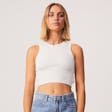 Product image for Afends Womens Dalston - THC Essentials - Hemp Ribbed Tank - Off White