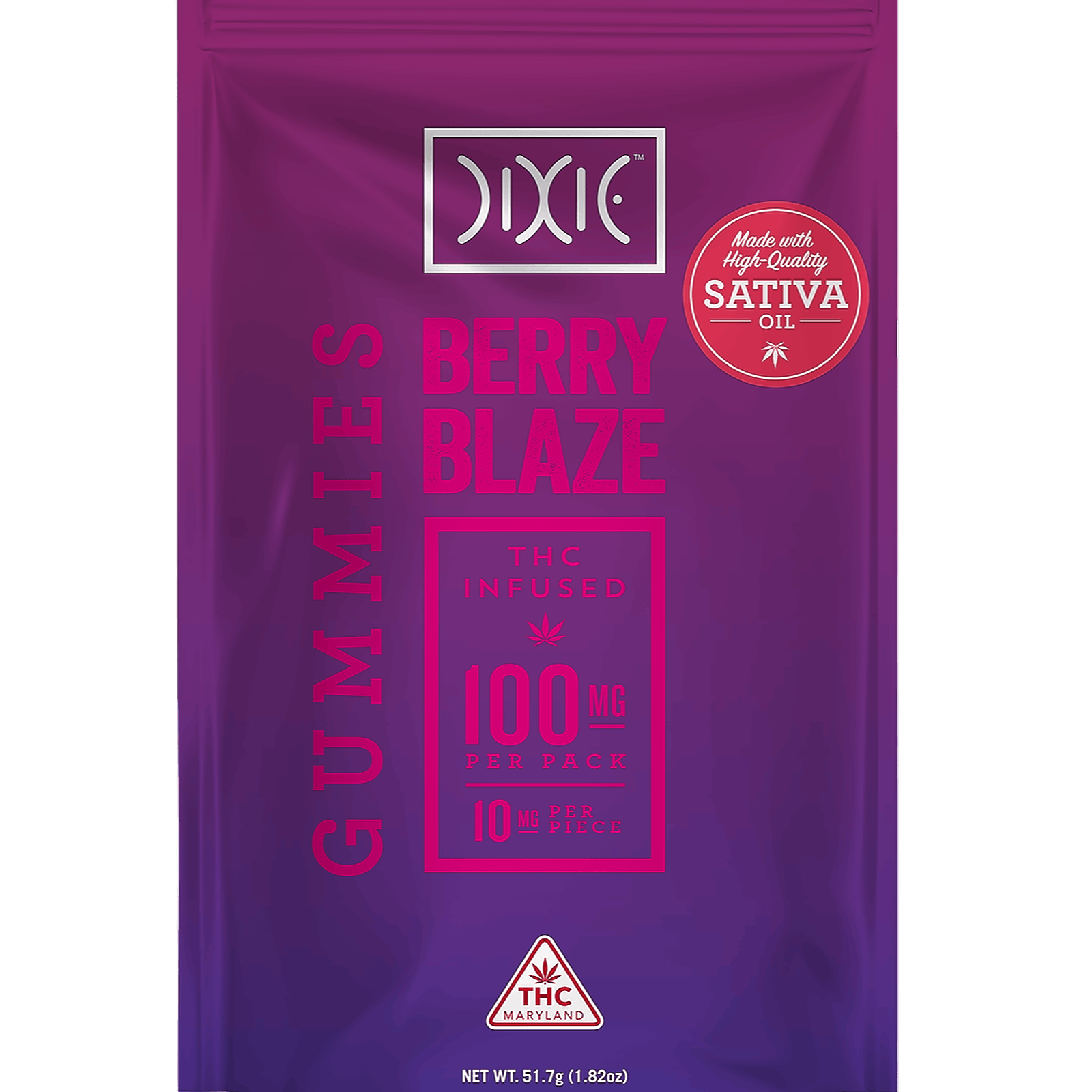 Curio Wellness Dixie Berry Blaze Sativa Gummies 100mg Leafly