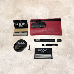 Photo of The On-The-Go Kit | Odour-Sealing Lockable Leather Weed Pouch, Fully Loaded With Accessories