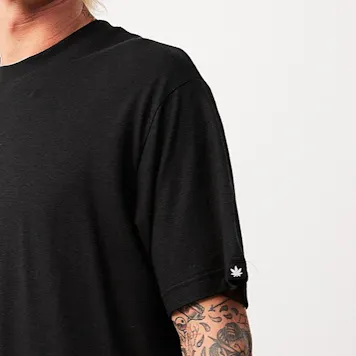 Photo of Afends Mens Classic - THC Essential - Hemp Retro T-Shirt - Black