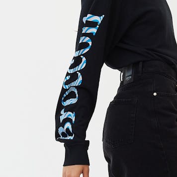 Photo of Afends Unisex Broccoli - Unisex Hemp Long Sleeve T-Shirt - Black