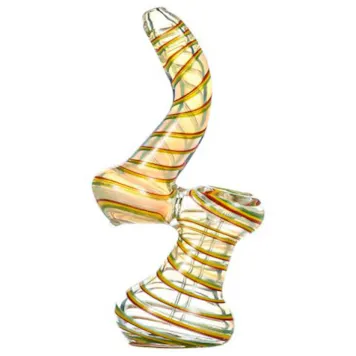 Photo of 7" Fumed Bubbler with Rasta Swirl