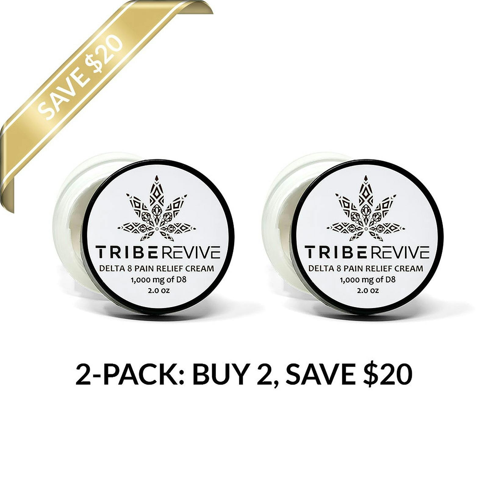 TribeTokes Delta 8 THC Pain Relief Cream Topical Muscle + Nerve