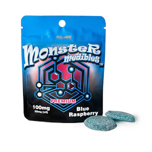 Photo of Monster Medibles Blue Raspberry Gummies 2 x 50mg