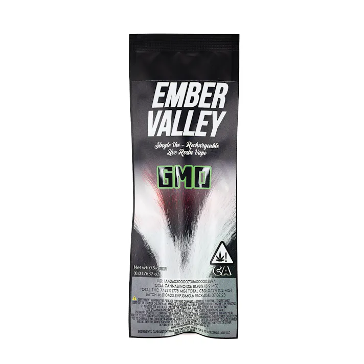 elf bar vape uk Ember Valley: GMO .5G Live Rosin Disposable