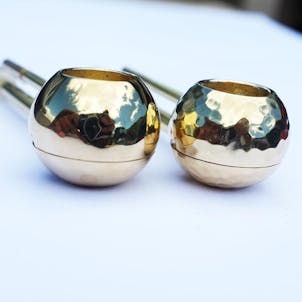 Photo of "Lollipop" Pipe - Unique Cleanable All Brass Pipe from Hawaii