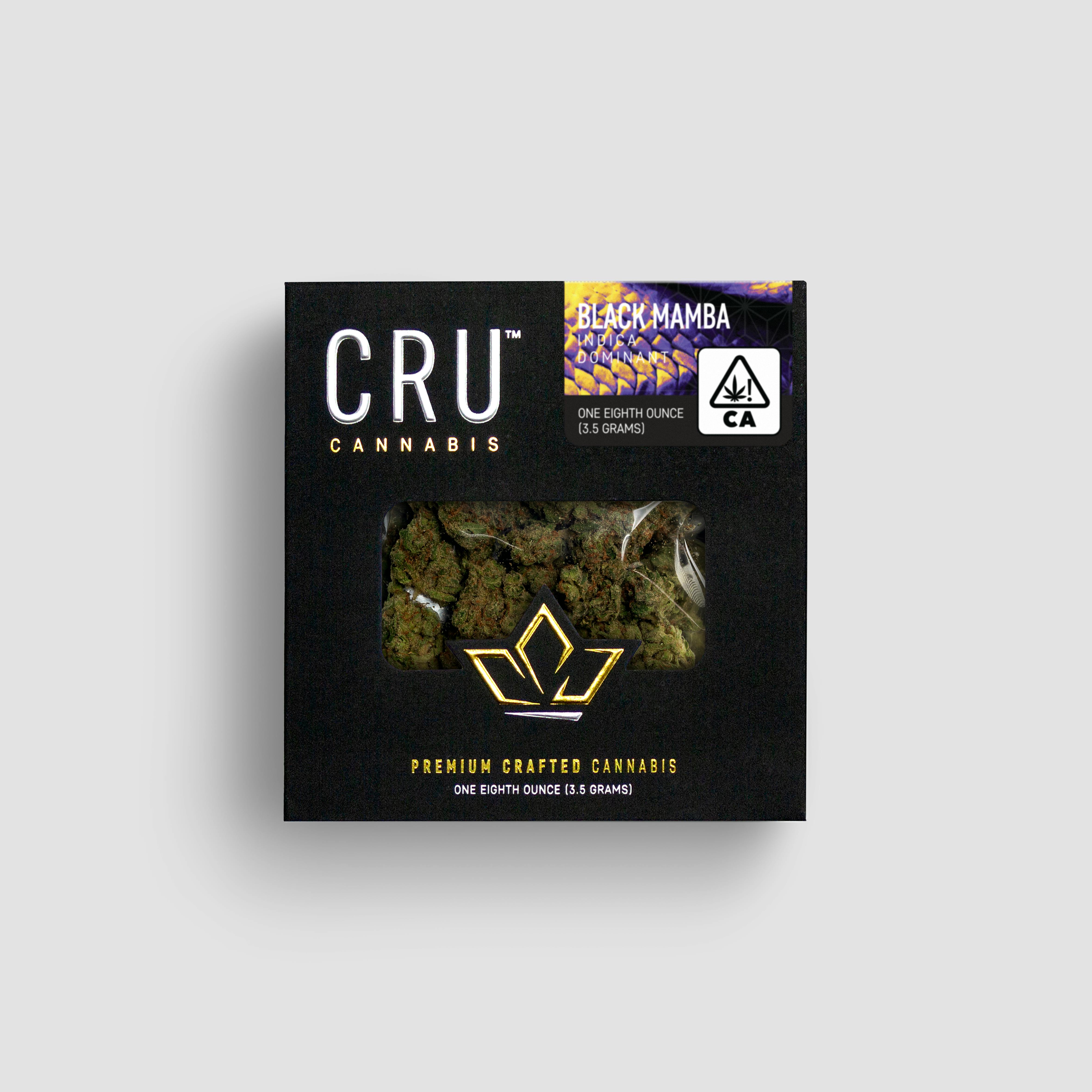 CRU Cannabis Black Mamba 3.5G Indica Flower Leafly