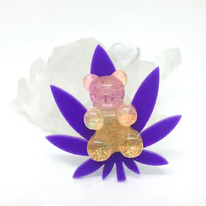 Photo of CannaBears Jewelry XL PIN - "Purple Sunrise OG"